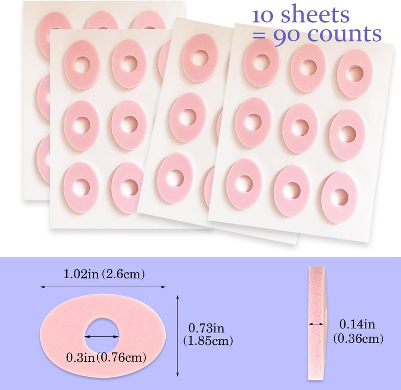 Decproch Callus Cushions, Oval Corn Pads, Foam Padding with Self-Stick Adhesive, Protects Toes, Foot and Heel from Rubbing and Friction, Pain Relief from Calluses, Corns, Blisters (90 Count, Small Size) - Image 5